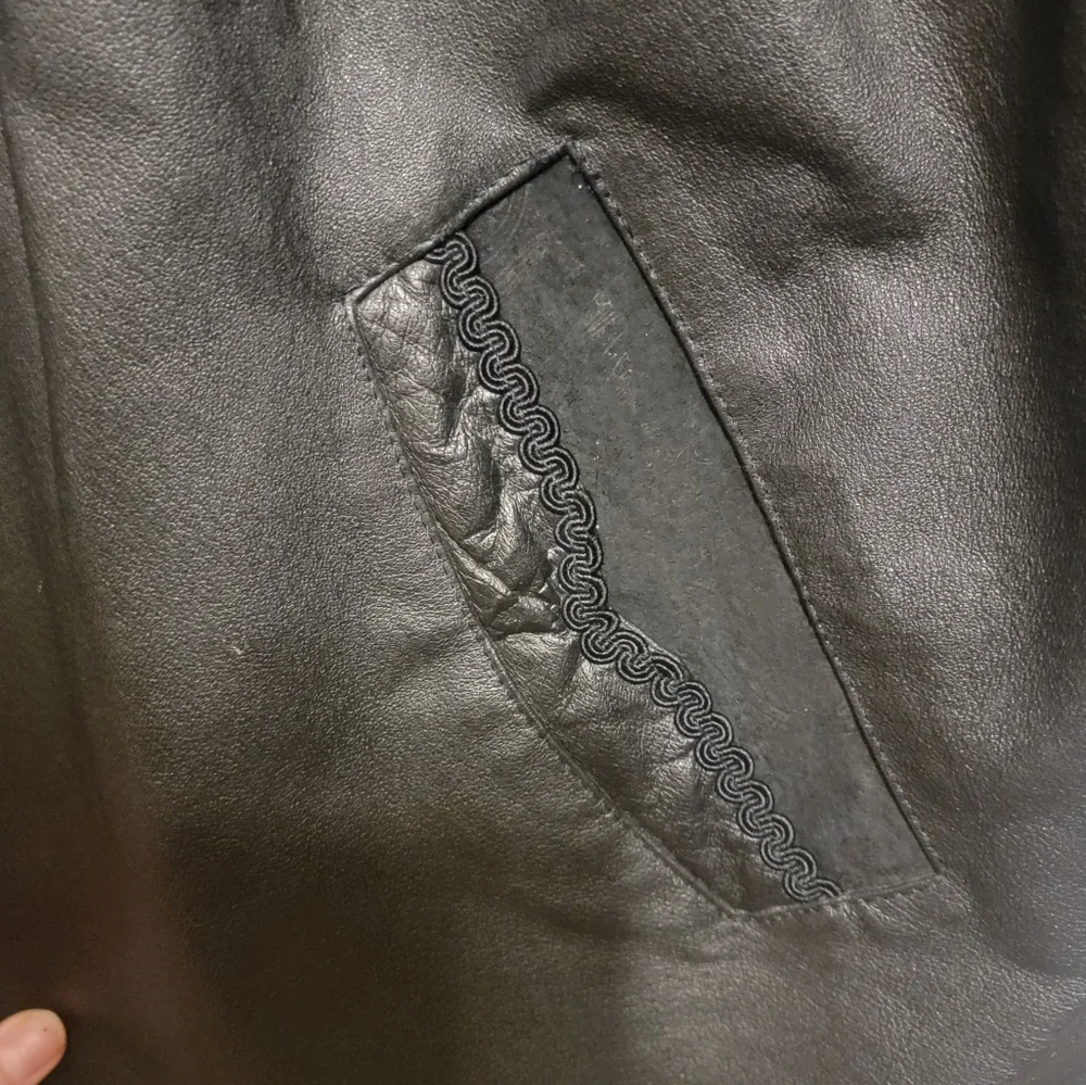 G3 Vintage Cinch Waist Leather Jacket Size M - Picture 6 of 13